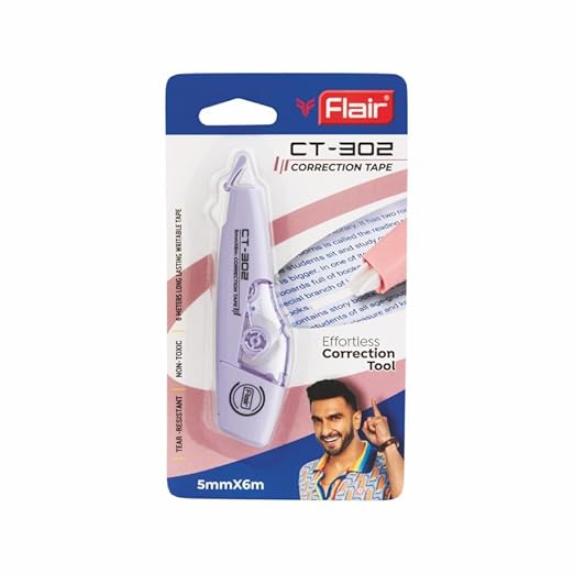 FLAIR CT 302 Correction Tape | Non-Toxic & Tear Resistant