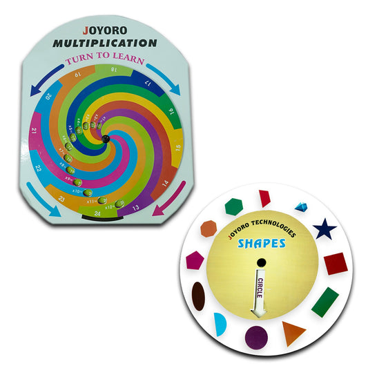 Multiplication Wheel + Shapes Learning Wheel (Set of 2)